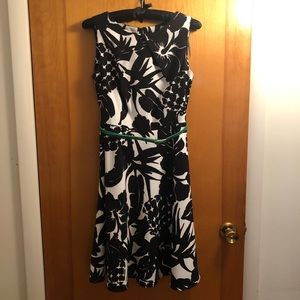Black and While Floral Dress
